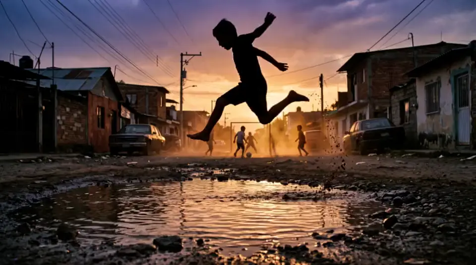 Un salto en cámara lenta